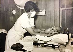 Louise at 40, nurse-in-charge to the Dionne quintuplets